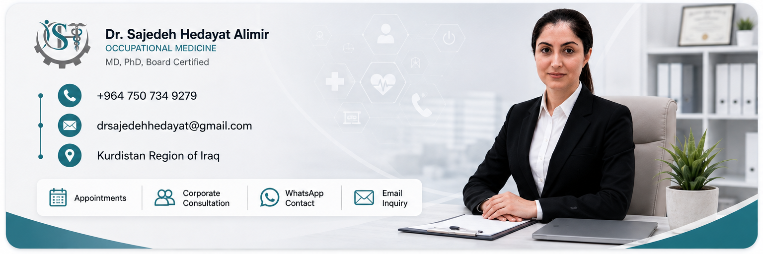 Dr. Sajedeh Hedayat Alimir, Occupational Medicine Specialist, contact information