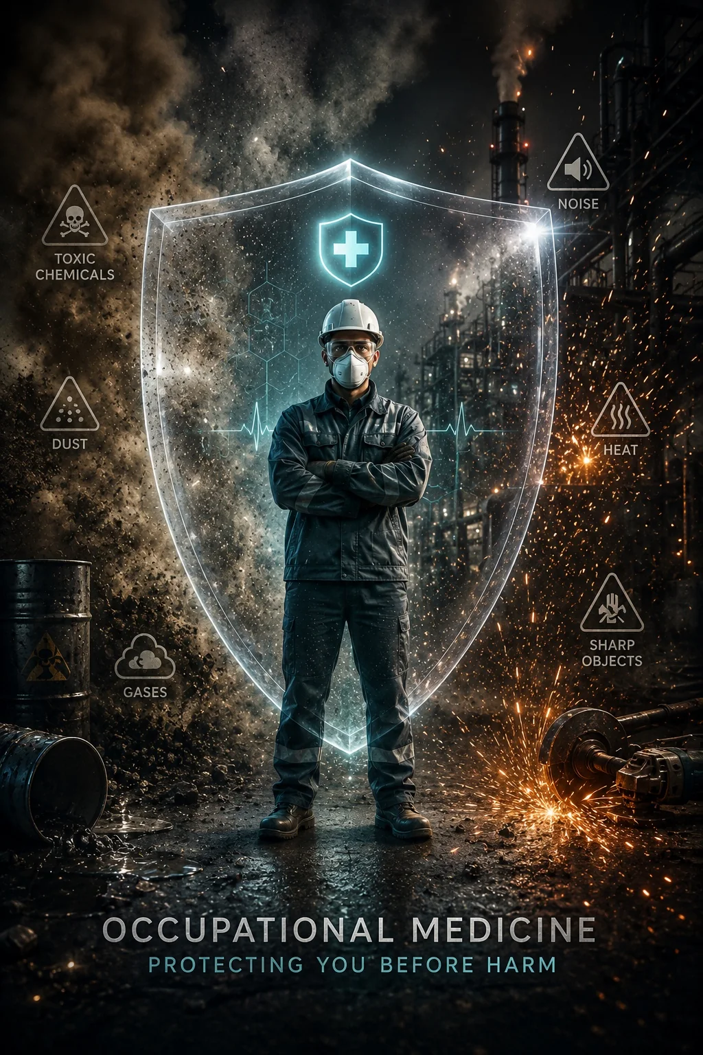 Occupational Medicine consultation with an industrial worker