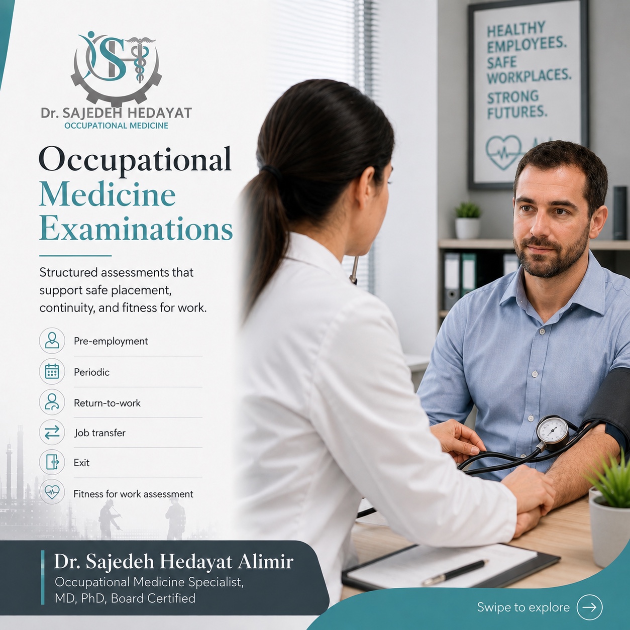 Occupational Medicine examination for an individual worker